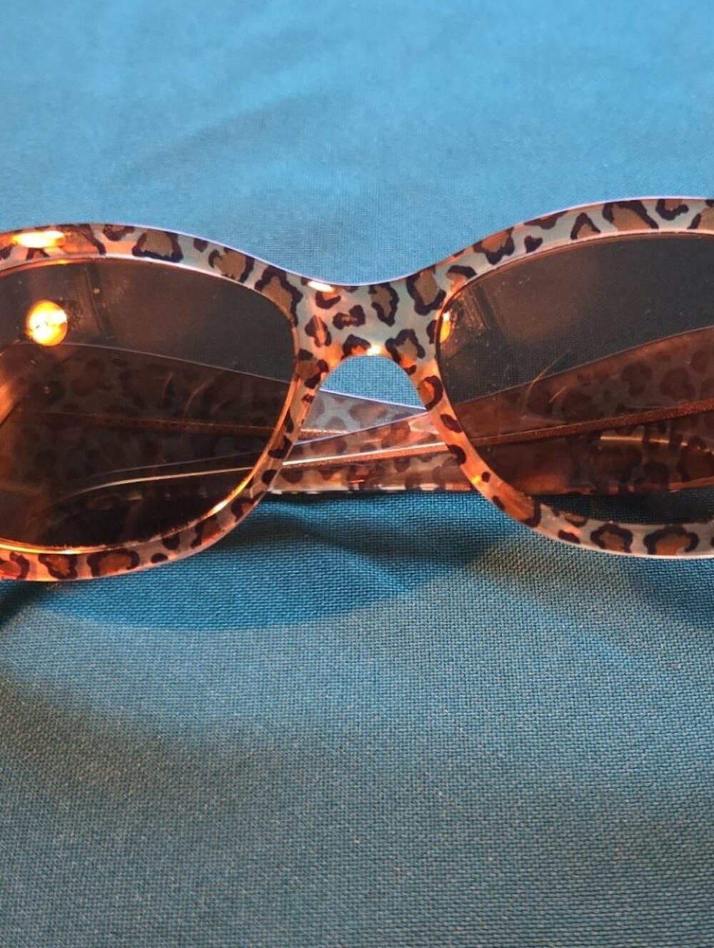 Leopard Print Oversized Sunglasses - Brown Tortoiseshell